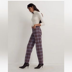 Last Chance! NWOT Madewell - Perfect Vintage Straight - Cabernet Plaid - 27